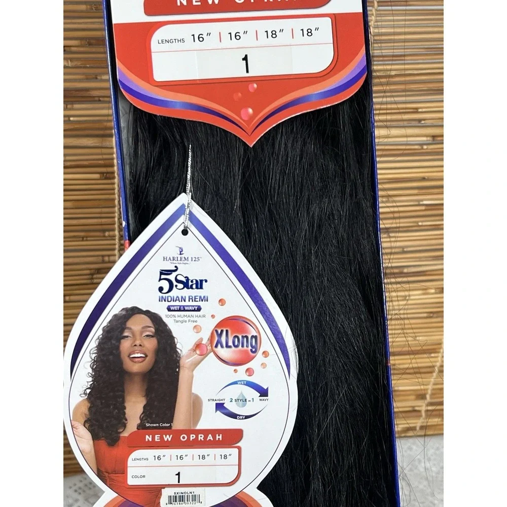 Harlem 125 5 Star Indian Remi Wet&Wavy 100% Human Hair 4Pcs+free Closure Xlong 1